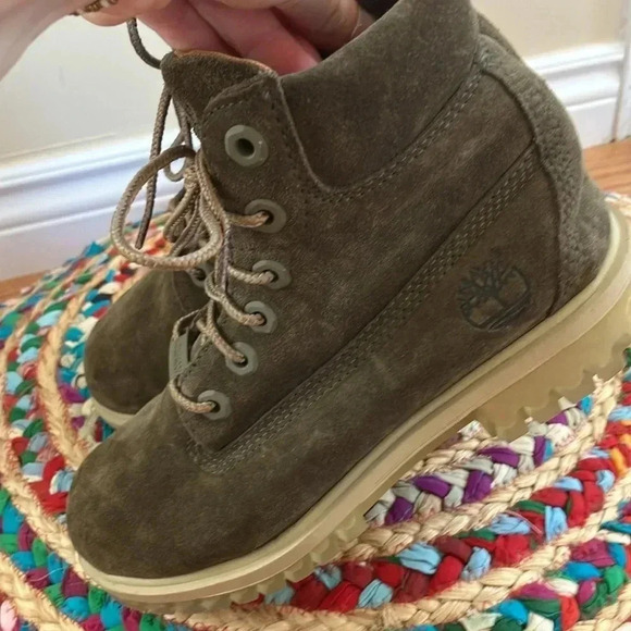 Timberland suede leather waterproof army  green boots - Picture 6 of 8